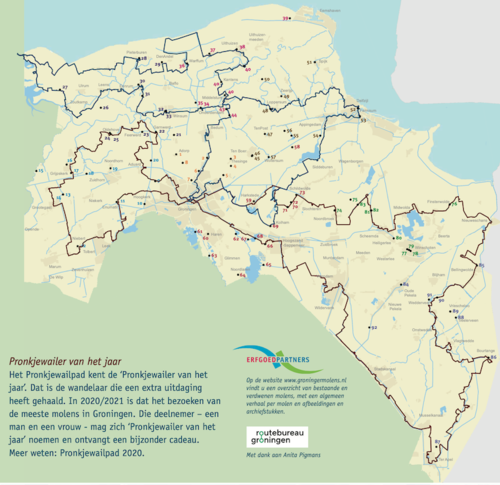 Klik op de kaart om alle molens op de route te zien